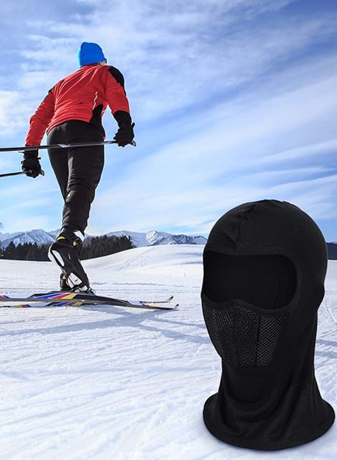 Full Face Mask Helmet For Motorcycl Thermal Elastic Breathable Winter Face Mask for Cold Weather Perfect for Skiing Ice Fishing Men,black	قناع وجه كامل للدراجات النارية، قناع شتوي حراري مرن يسمح بالتهوية، مثالي للطقس البارد، مناسب للتزلج وصيد الأسماك على الجليد، للرجال، أسود - Image 4